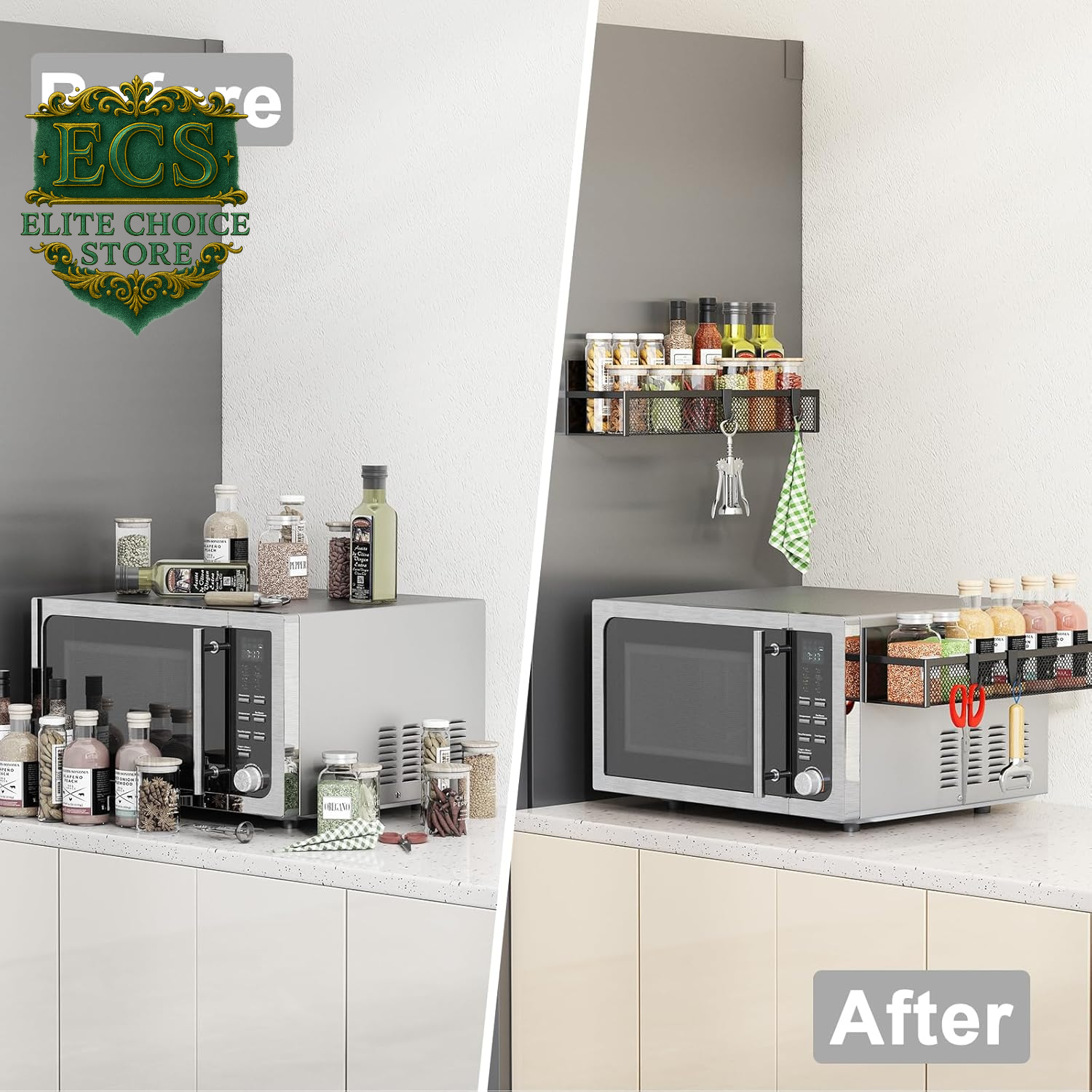 Transform your kitchen with the Aufworld Magnetic Spice Rack! 🧂✨ This 2-pack fridge organizer features moveable hooks for ultimate storage solutions. Say goodbye to clutter and hello to style! #KitchenOrganization #MagneticShelf