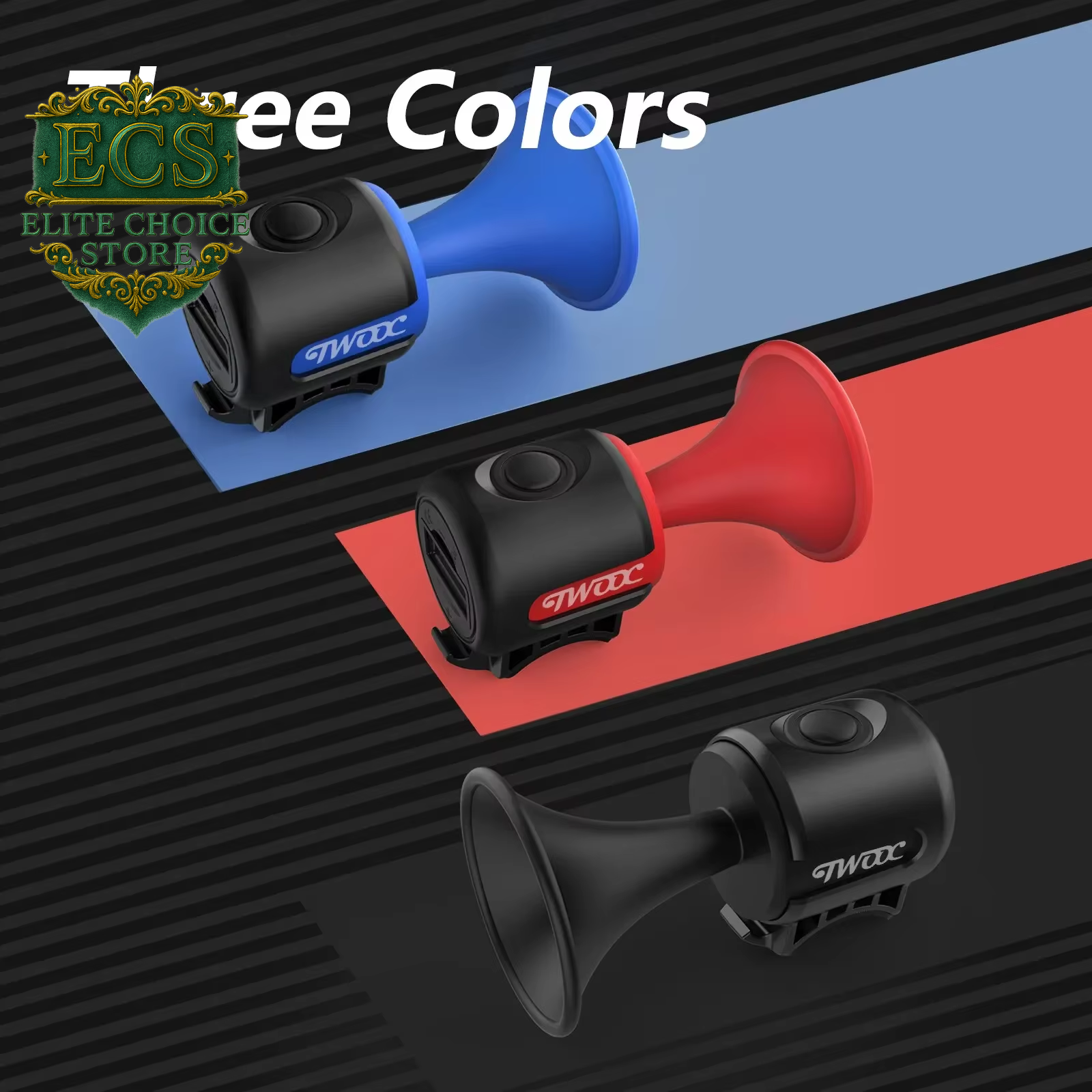 TWOOC Bicycle Electronic Horn Loud Warning Sound CR2032 Battery 120Db IPX4 Waterproof Suitable for Road and Mountain Bike