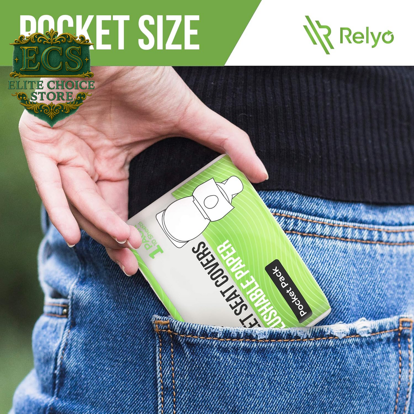 Toilet Seat Cover Paper Flushable (50 Pack) - XL for Adults and Kids Potty Training, 100% Biodegradable Travel Supplies Essentials for Public Restrooms, Airplane, Camping, Festivals