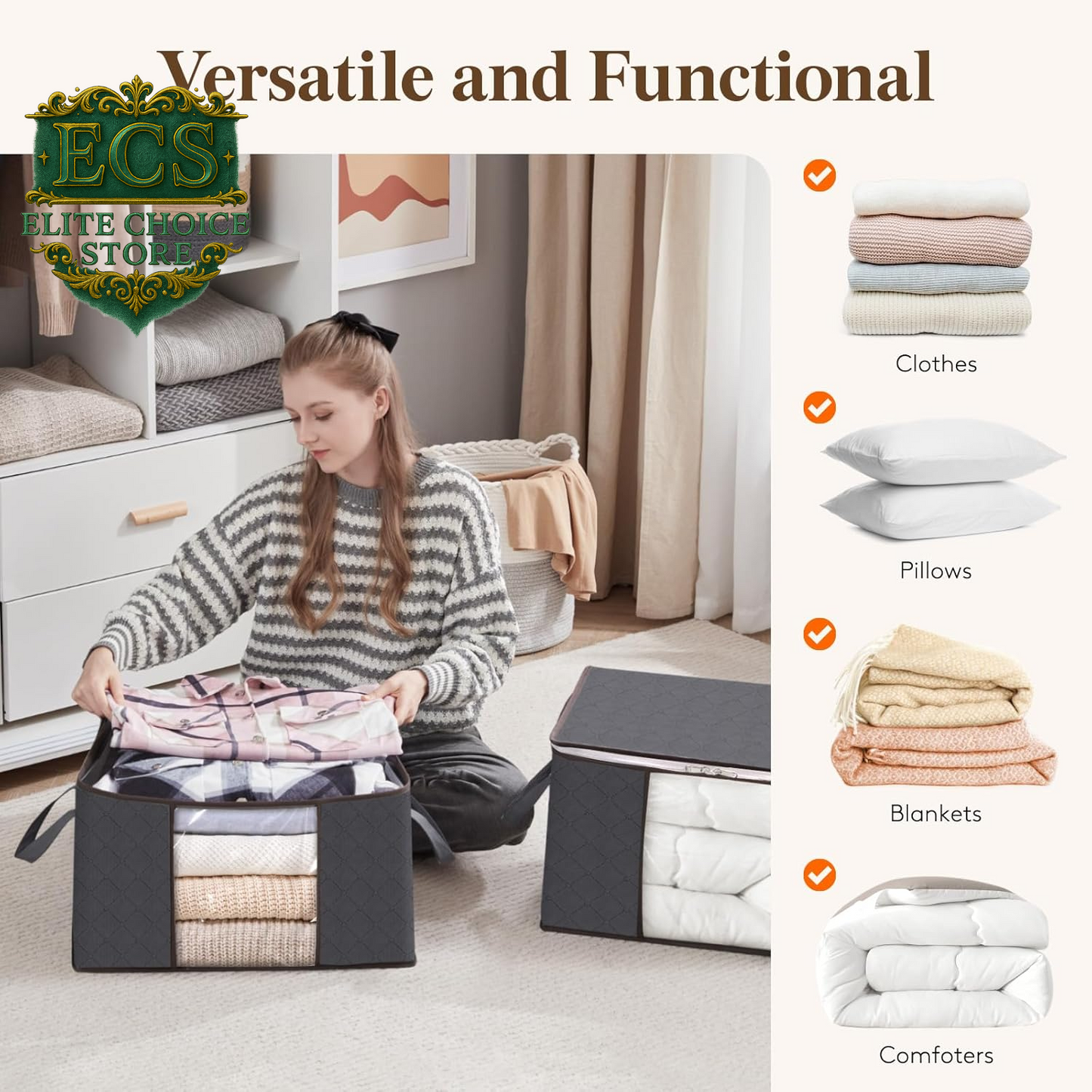 Organize Your Space with Lifewit's 6 Pack Foldable Storage Bins! Perfect for Clothes, Blankets, and More! 🧺✨ #HomeOrganization #StorageSolutions