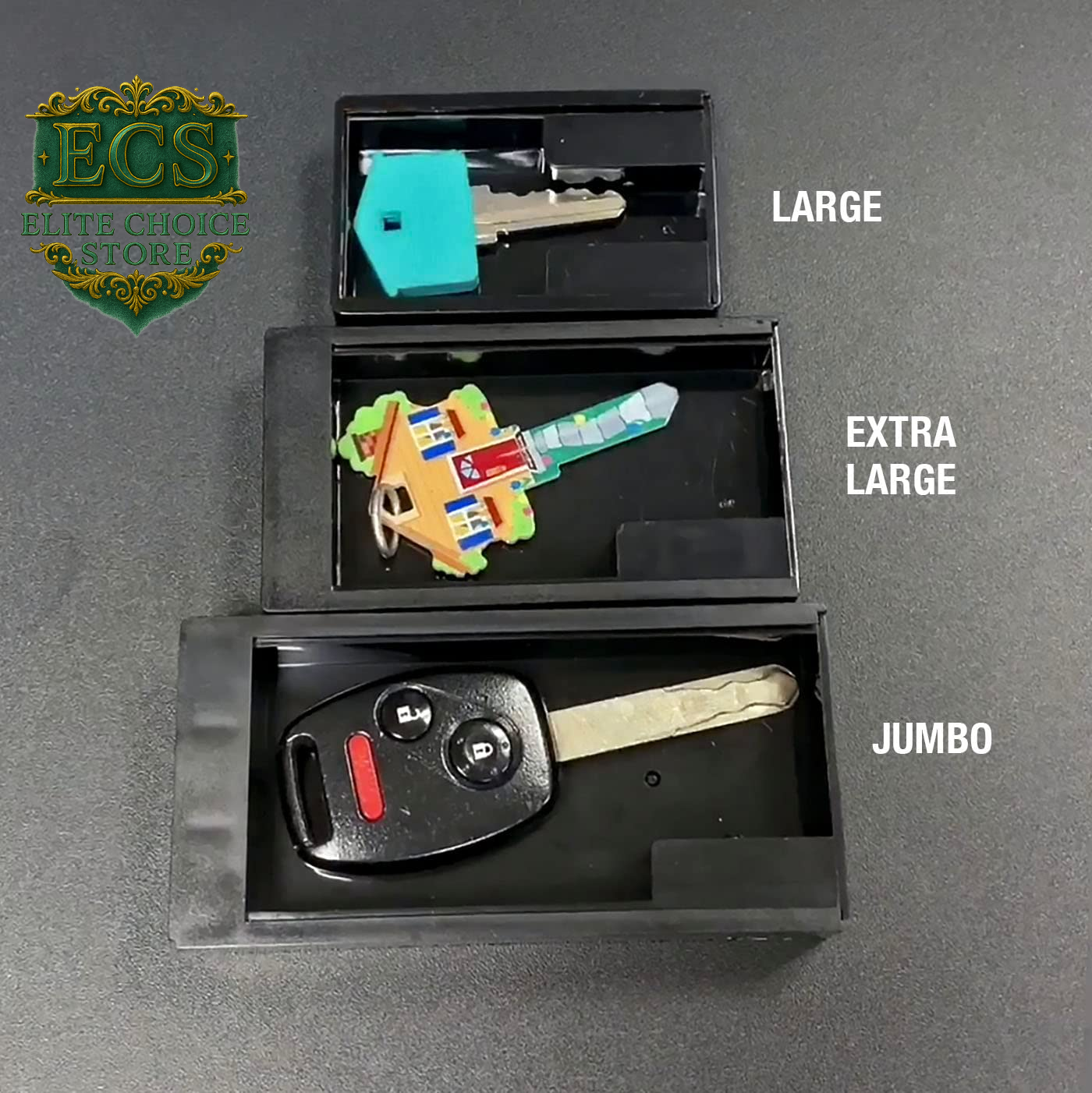 Lucky Line Extra Large Magnetic Key Hider Case Key Holder for Large Keys (91201)