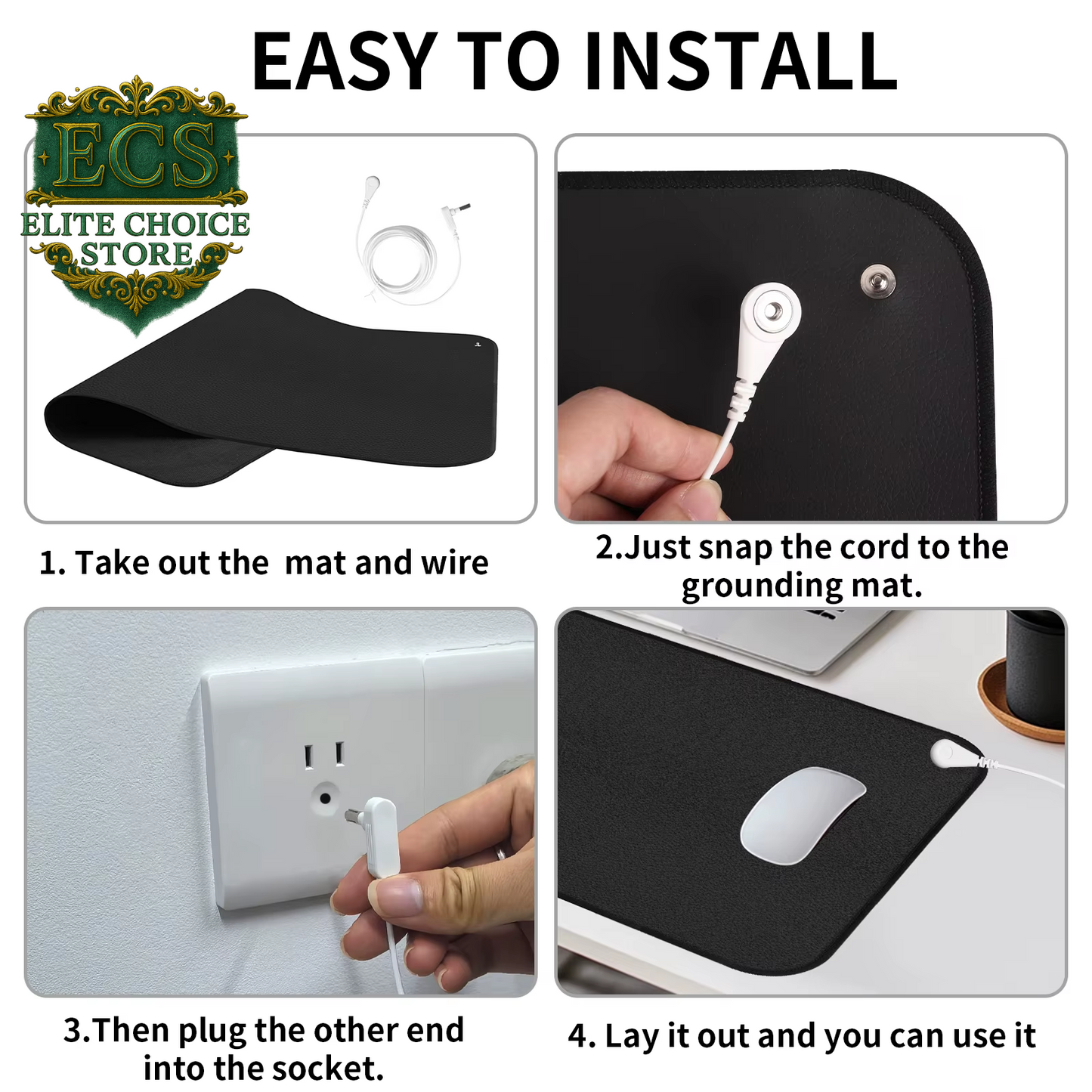 6 Size Earthing Mat Soft PU Grounding Pad for Improves Sleep Enhanced Circulation Reduces Pain Home Yoga Foot Mat Table Desk Rug