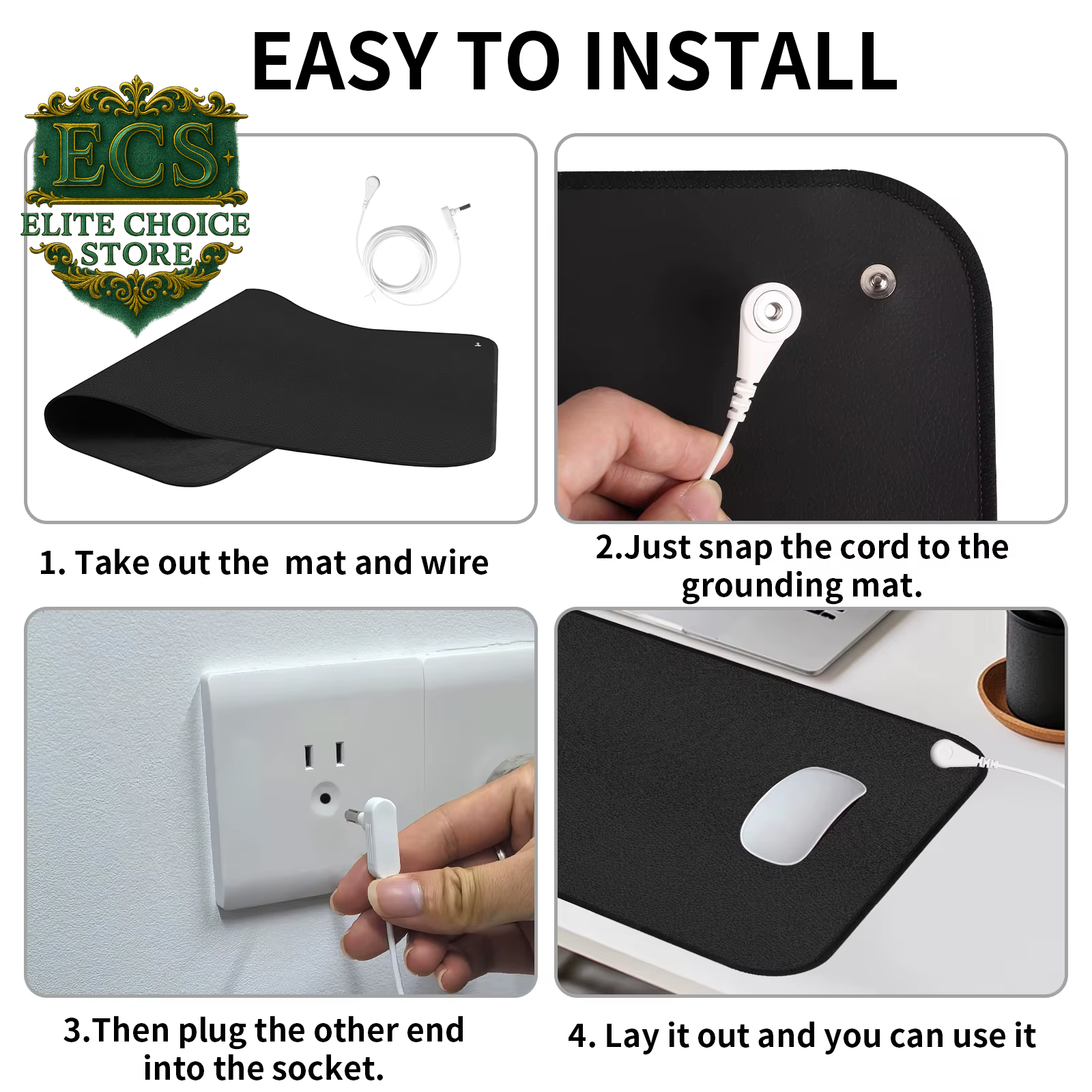 6 Size Earthing Mat Soft PU Grounding Pad for Improves Sleep Enhanced Circulation Reduces Pain Home Yoga Foot Mat Table Desk Rug