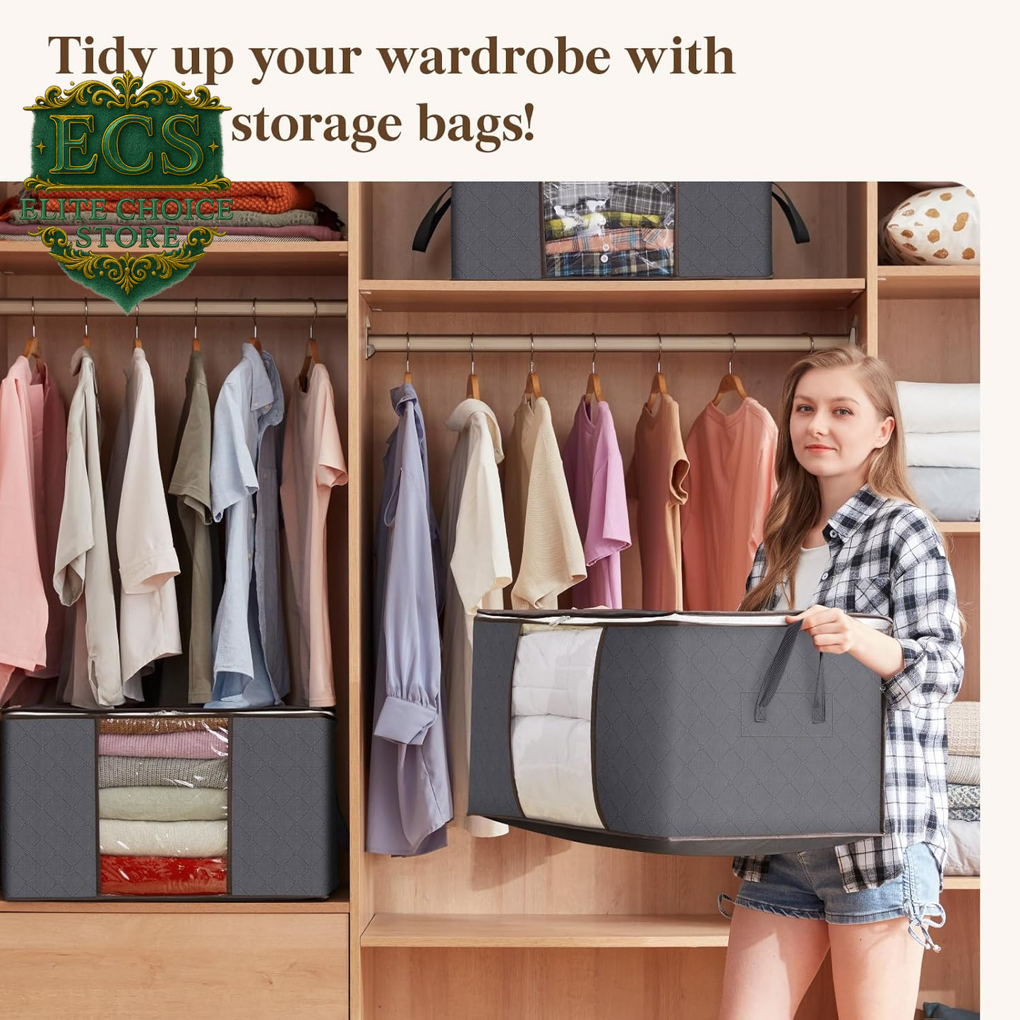 Organize Your Space with Lifewit's 6 Pack Foldable Storage Bins! Perfect for Clothes, Blankets, and More! 🧺✨ #HomeOrganization #StorageSolutions