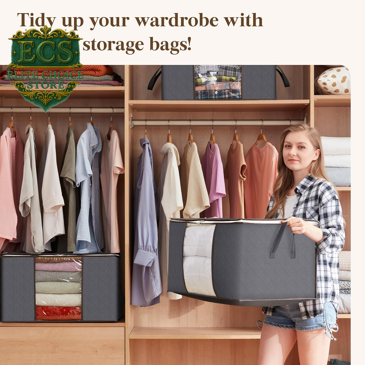 Organize Your Space with Lifewit's 6 Pack Foldable Storage Bins! Perfect for Clothes, Blankets, and More! 🧺✨ #HomeOrganization #StorageSolutions