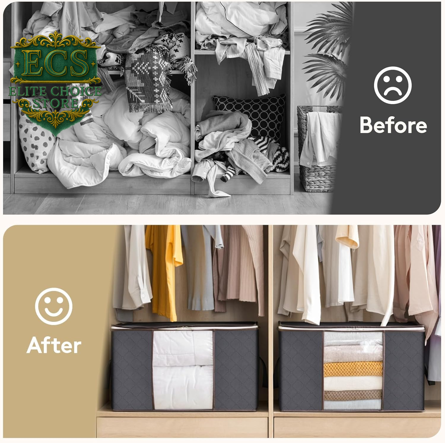 Organize Your Space with Lifewit's 6 Pack Foldable Storage Bins! Perfect for Clothes, Blankets, and More! 🧺✨ #HomeOrganization #StorageSolutions