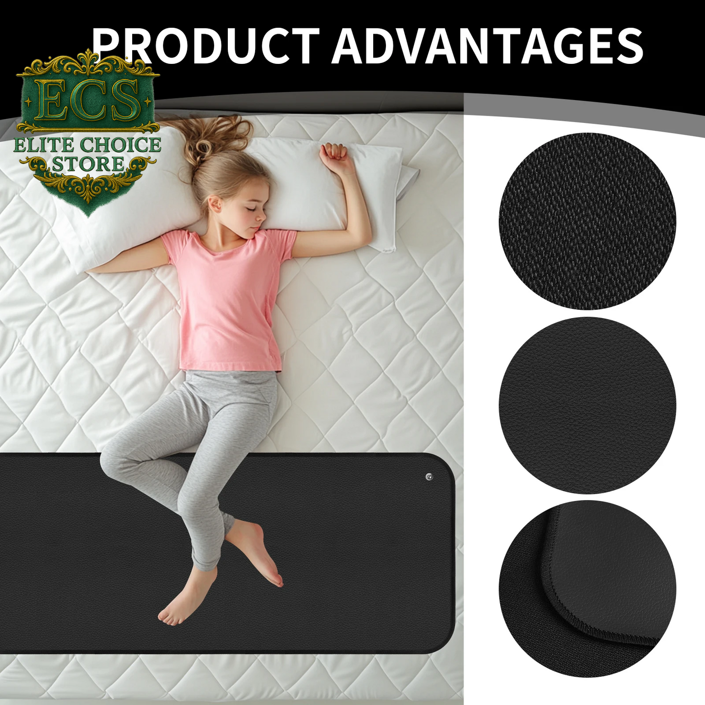 6 Size Earthing Mat Soft PU Grounding Pad for Improves Sleep Enhanced Circulation Reduces Pain Home Yoga Foot Mat Table Desk Rug