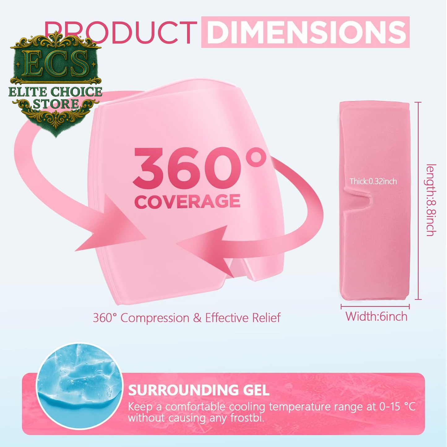 Migraine Relief Cap, Headache Relief Hat for Migraine Cap, Hot and Cold Therapy, Headache Eyes Mask for Stress Relief, Ice Pack Head Wrap for Sinus, Puffy Eyes, Tension, Pink