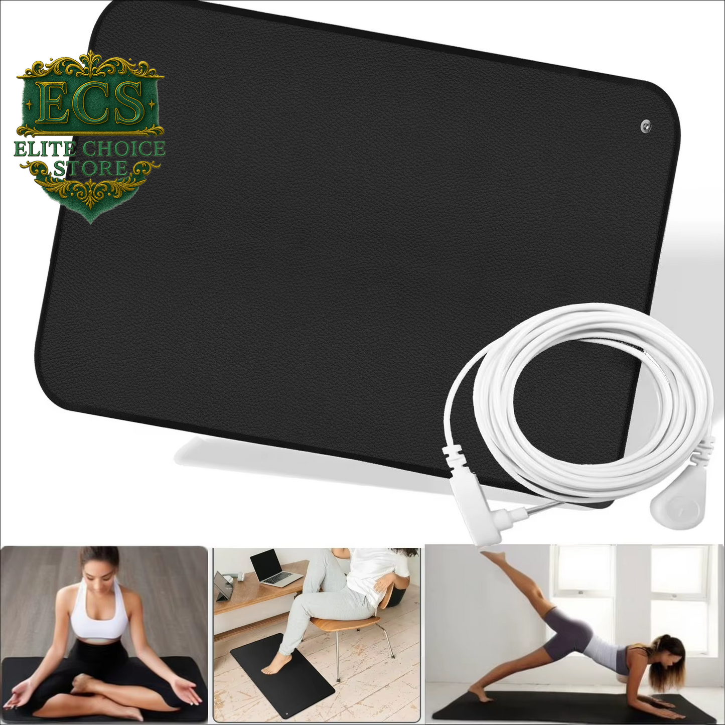 6 Size Earthing Mat Soft PU Grounding Pad for Improves Sleep Enhanced Circulation Reduces Pain Home Yoga Foot Mat Table Desk Rug