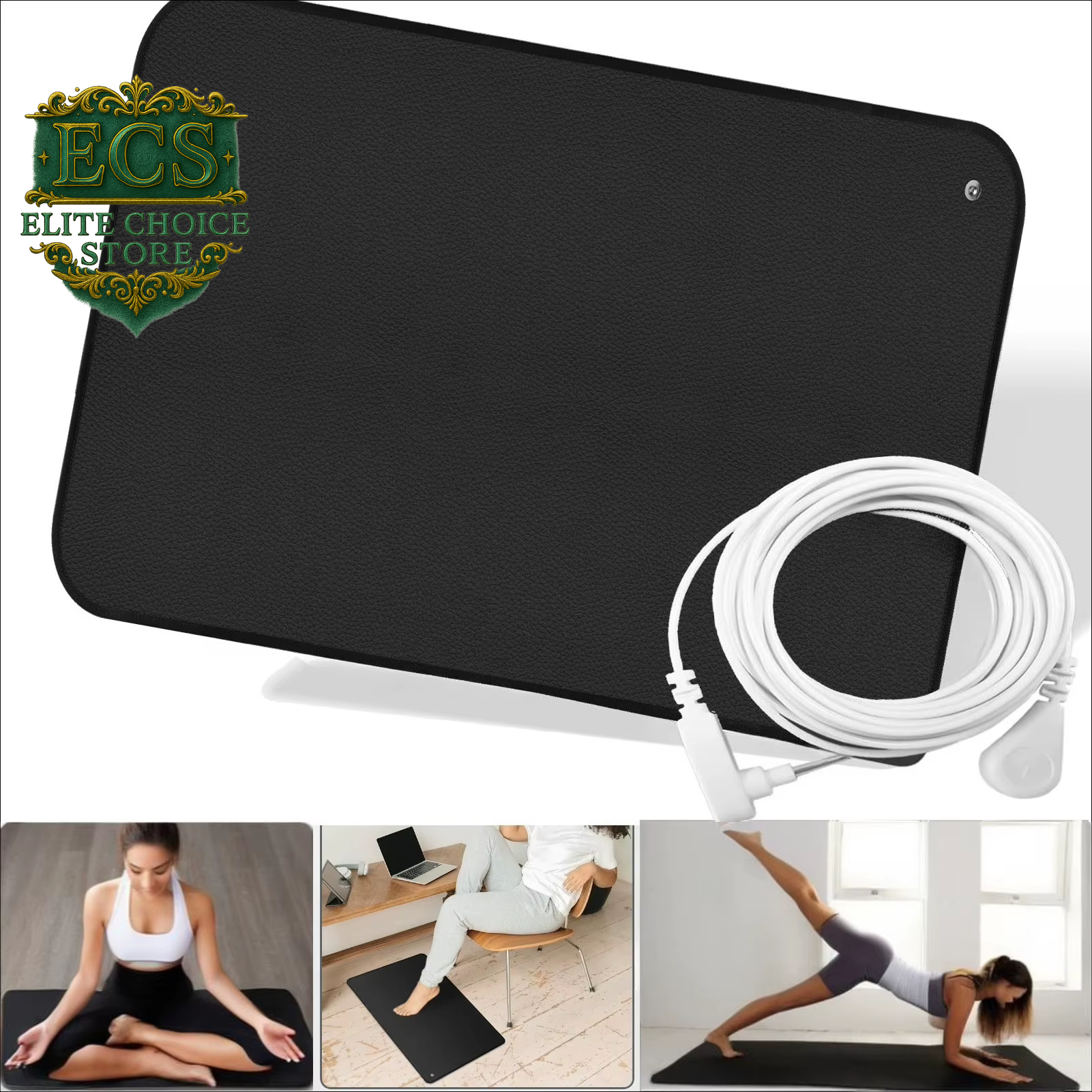 6 Size Earthing Mat Soft PU Grounding Pad for Improves Sleep Enhanced Circulation Reduces Pain Home Yoga Foot Mat Table Desk Rug