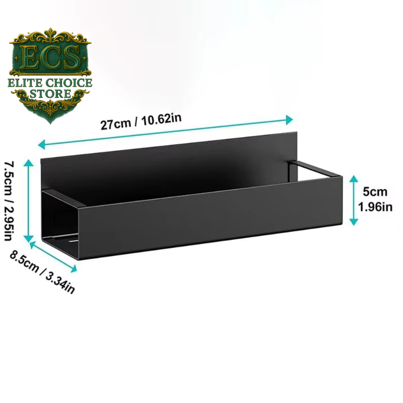 Aufworld Magnetic Spice Rack 2-Pack – Fridge Organizer Shelves with Moveable Hooks for Kitchen Storage