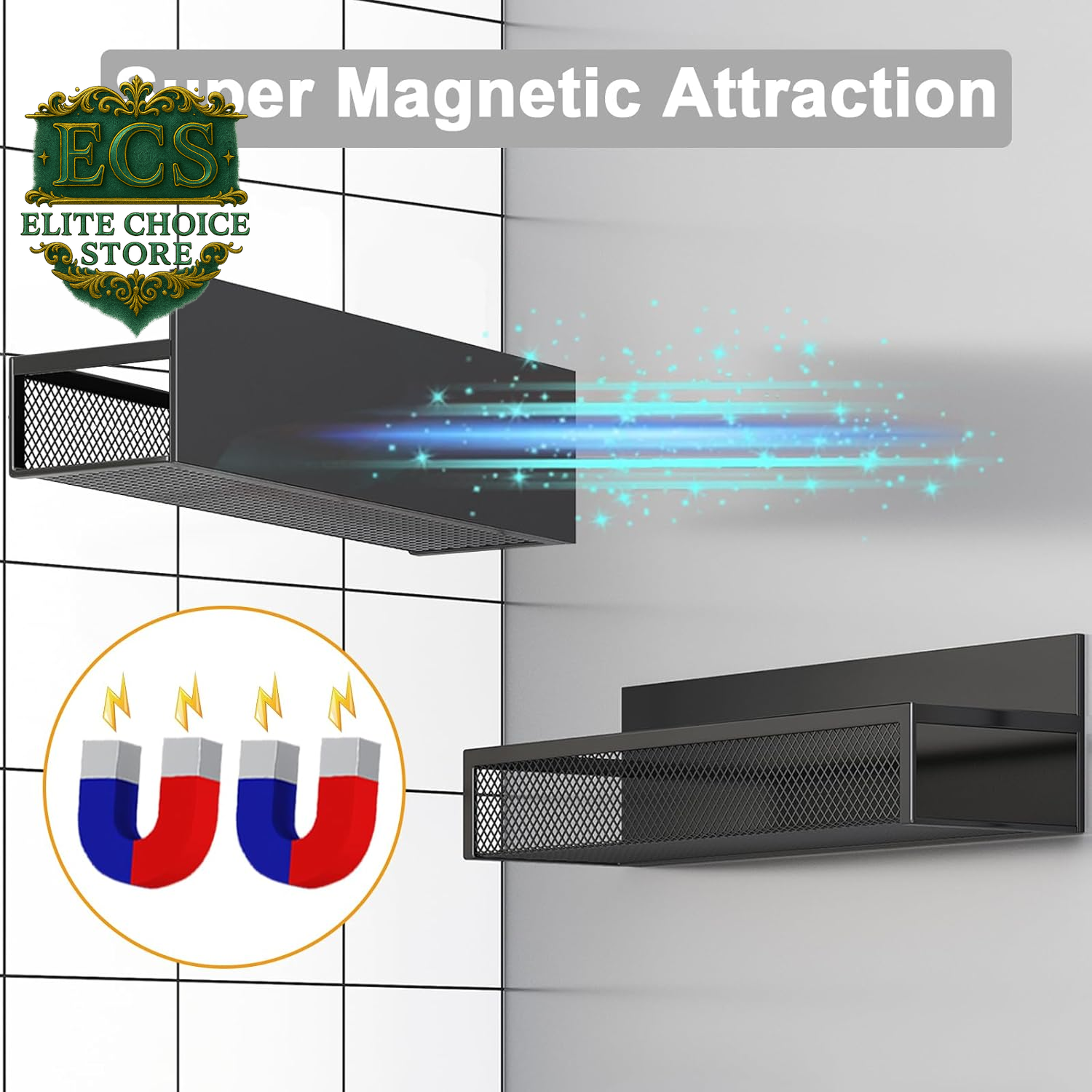 Transform your kitchen with the Aufworld Magnetic Spice Rack! 🧂✨ This 2-pack fridge organizer features moveable hooks for ultimate storage solutions. Say goodbye to clutter and hello to style! #KitchenOrganization #MagneticShelf