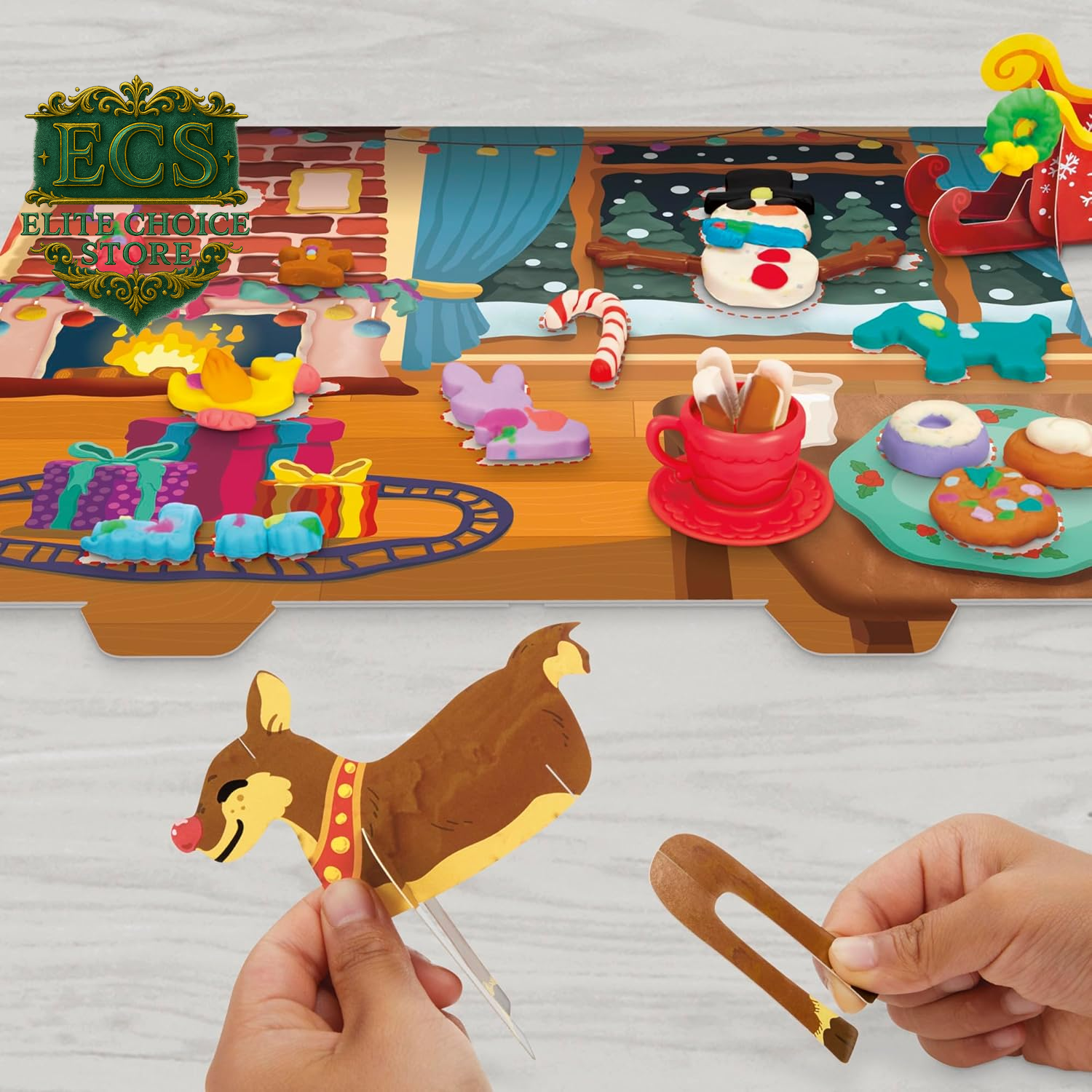 Play-Doh Holiday Advent Calendar for Kids 3 and Up, 24 Day Countdown, Multiple Surprise Gifts behind Each Door, Arts & Crafts