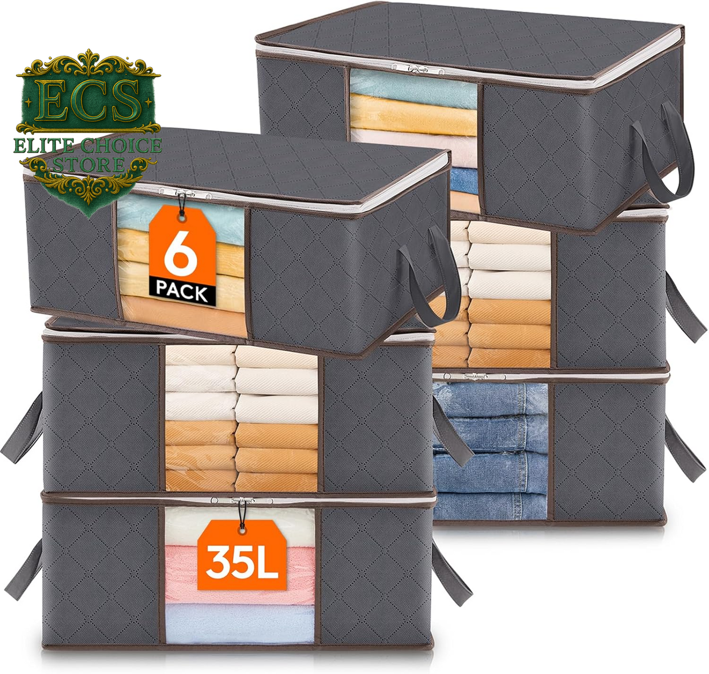 Organize Your Space with Lifewit's 6 Pack Foldable Storage Bins! Perfect for Clothes, Blankets, and More! 🧺✨ #HomeOrganization #StorageSolutions