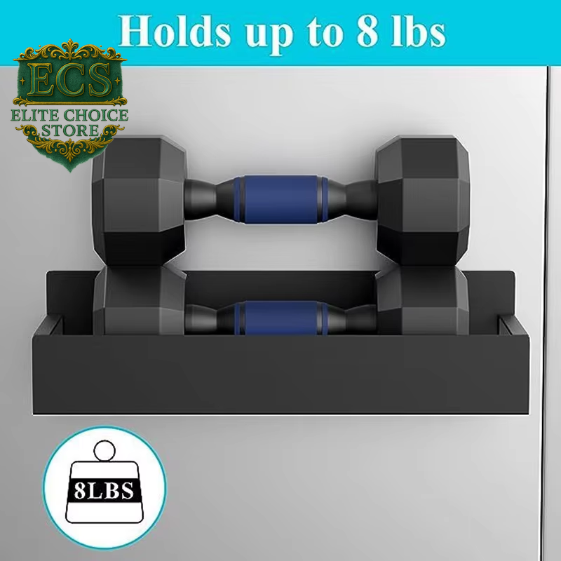 Aufworld Magnetic Spice Rack 2-Pack – Fridge Organizer Shelves with Moveable Hooks for Kitchen Storage