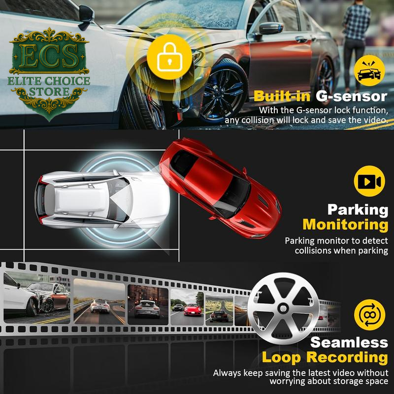 Capture Every Moment: 4K Front & 2.5K Rear Dual Dash Cam with WiFi & GPS - Perfect for Day & Night Adventures! 🚗💨📸 #DashCam #CarSafety