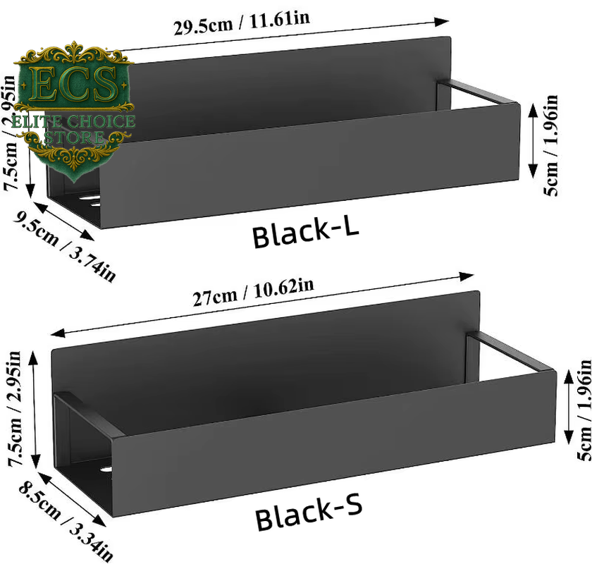 Aufworld Magnetic Spice Rack 2-Pack – Fridge Organizer Shelves with Moveable Hooks for Kitchen Storage