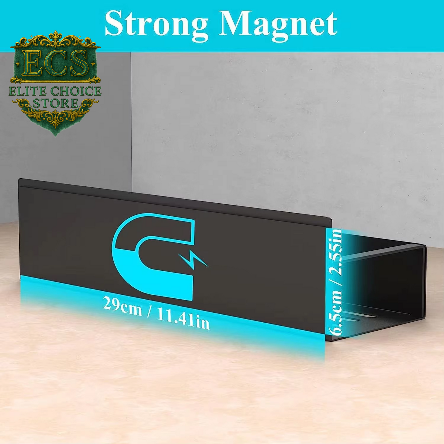 Aufworld Magnetic Spice Rack 2-Pack – Fridge Organizer Shelves with Moveable Hooks for Kitchen Storage