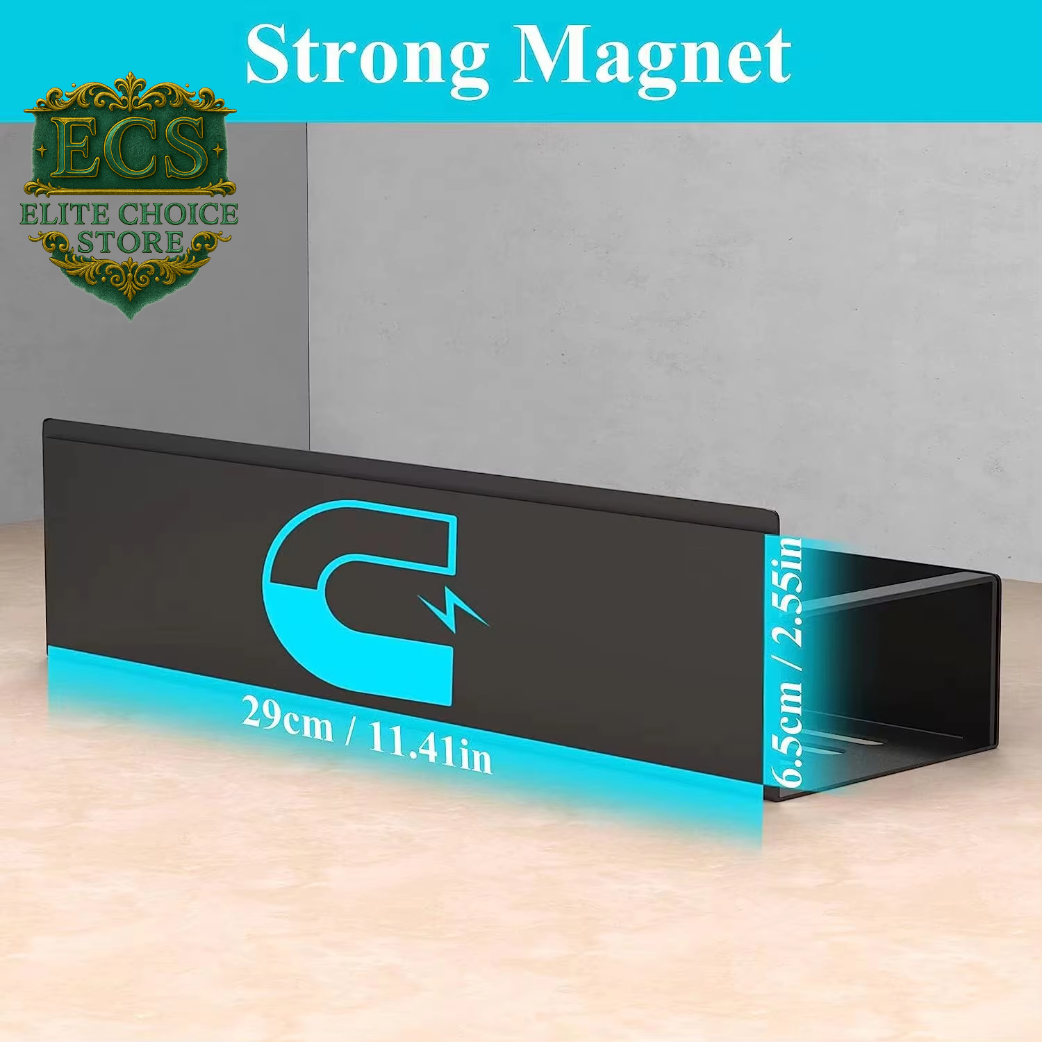 Aufworld Magnetic Spice Rack 2-Pack – Fridge Organizer Shelves with Moveable Hooks for Kitchen Storage